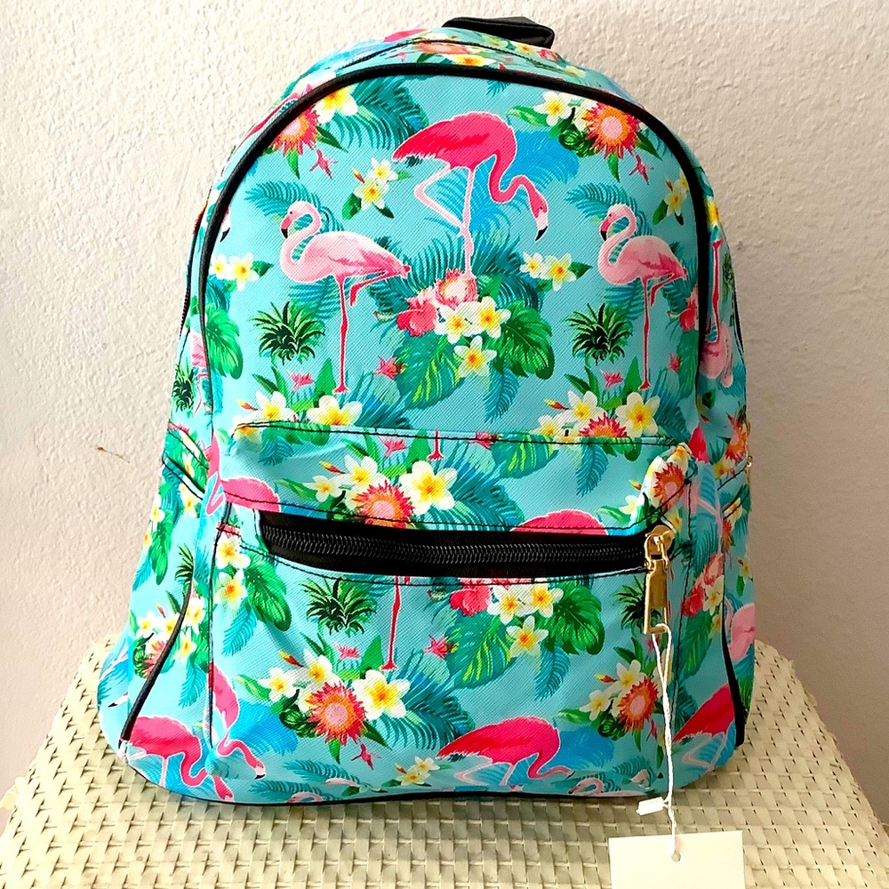 💥2x HP 🆕 FLAMINGO Blue mini backpack gift